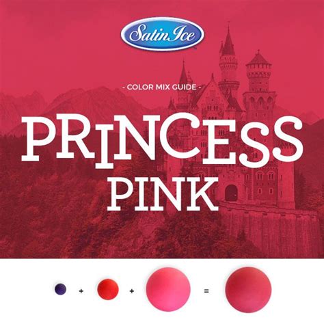 Princess Pink Color Guide For Cake Decorating Satin Ice Color