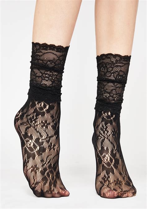 Black Lace Socks Dolls Kill