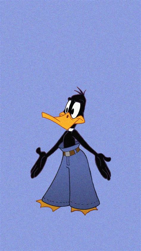 An Animated Duck Wearing A Blue Dress And Black Gloves Flying Through