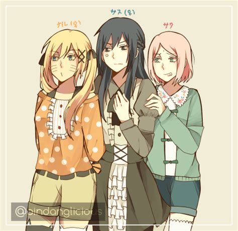 All Girls Team 7 Narutogenderbend Sasukegenderbend And Sakura
