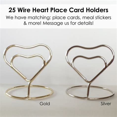 Wire Place Card Holder Metal Place Card Holder Heart Place Etsy