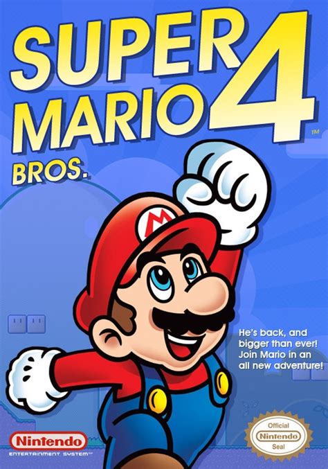 Super Mario Bros 4 Box Art for the NES | Super mario bros, Mario bros
