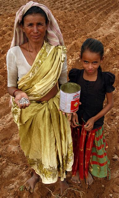 Woman Farmer And Daughter Andhra Pradesh India Flickr