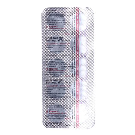 Mecobal 1500 Mcg Tablet Uses Dosage Side Effects Price