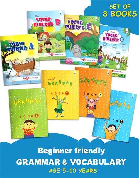 Buy English Grammar And Vocabulary Books For Kids 5 To 10 Years Pack