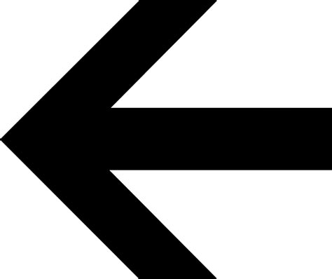 Arrow Left Black Free Vector Graphic On Pixabay