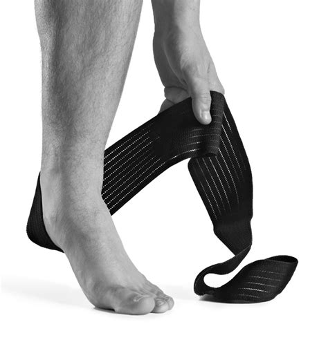 The product is a universal size (one size fits most), provides adjustable support, fits the left or right ankle, is unisex and is compatible with the hot & cold therapy disc. Ankle support Figure 8 strap | Rehabotek