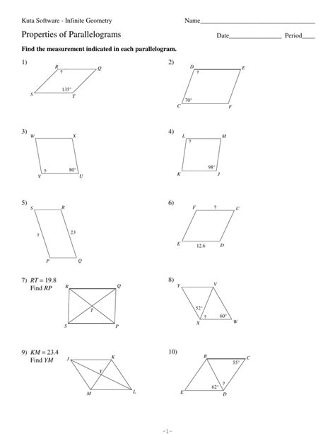 6 Properties Of Parallelograms 1
