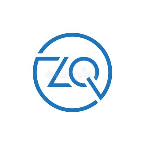 Zq Logo Design Vector Template Initial Circle Letter Zq Vector