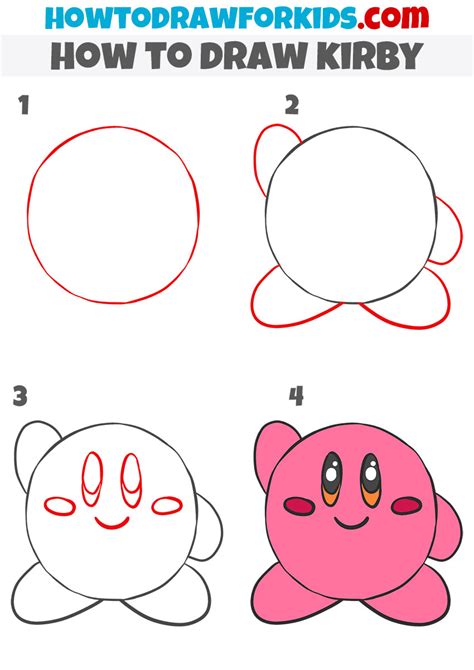 How To Draw Kirby Easy Drawing Tutorial For Kids