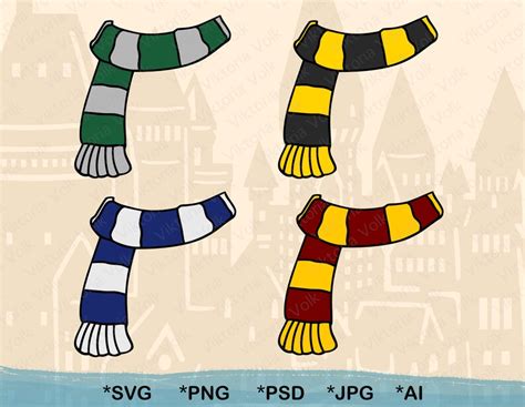 Harry Potter Scarf Svg - Free SVG Cut Files