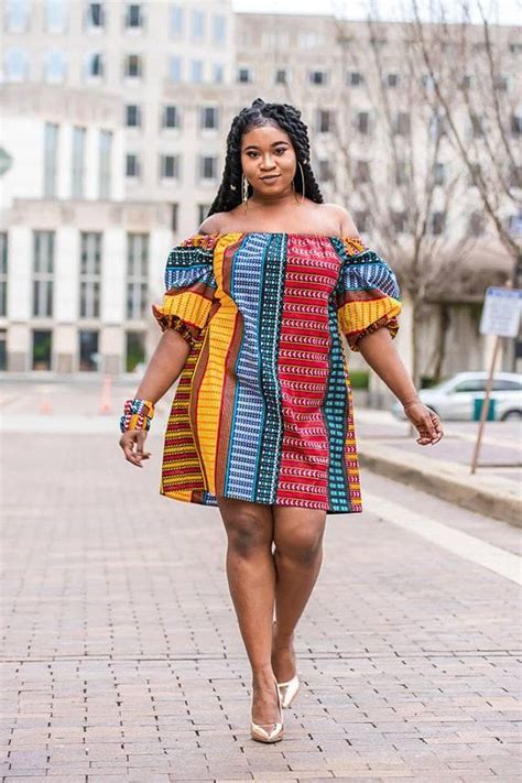 African Off Shoulder Dress Off Shoulder Ankara Dress Ankara Off Shoulder Dress Ankara Dress