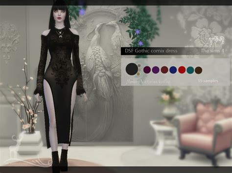 The Sims Resource Modern Victorian Gothic Gothic Cornix Dress