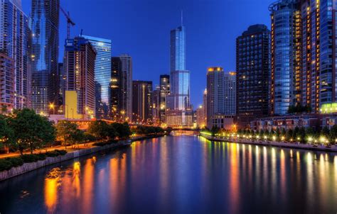 Chicago City Night Wallpapers Top Free Chicago City Night Backgrounds