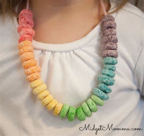 Rainbow Cereal Necklace Easy Kids Educational Activity