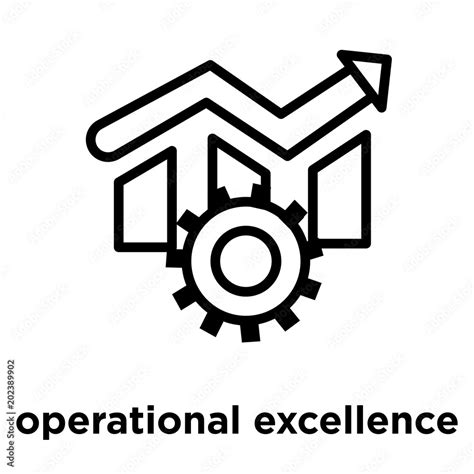 Operational Excellence Icon Isolated On White Background Stock Vector
