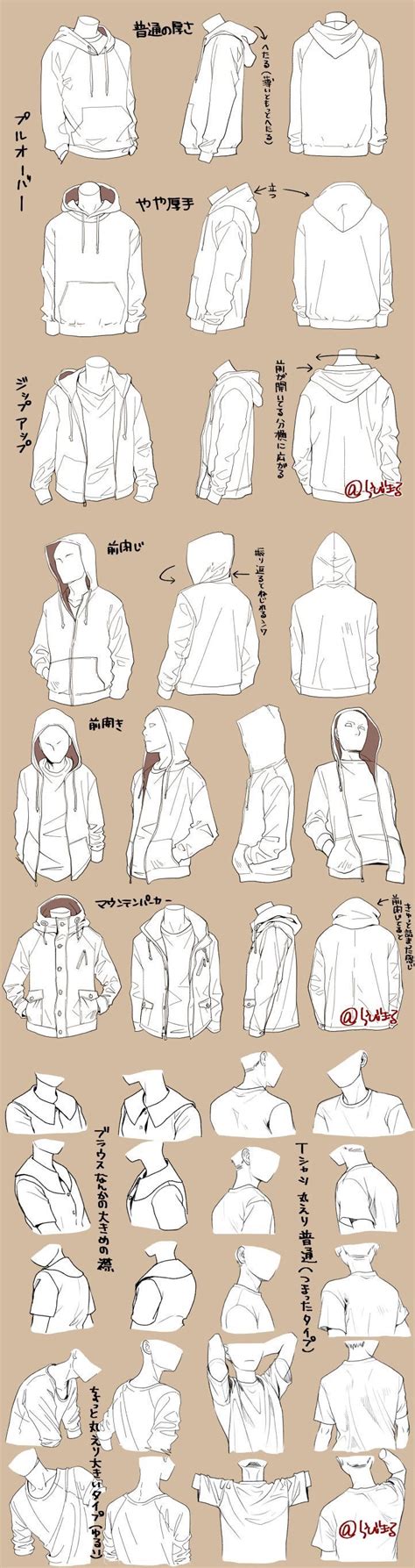 Useful drawing references and sketches for beginner artists. Folds Hoodie Shirt - Art Tutorial , #Art #Folds #Hoodie #SHIRT #tutorial | Como dibujar ropa ...