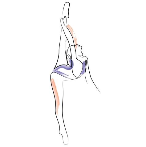 Sketch Of A Woman In A Dress Ballet Pose Dancer Line Art Continuous Art