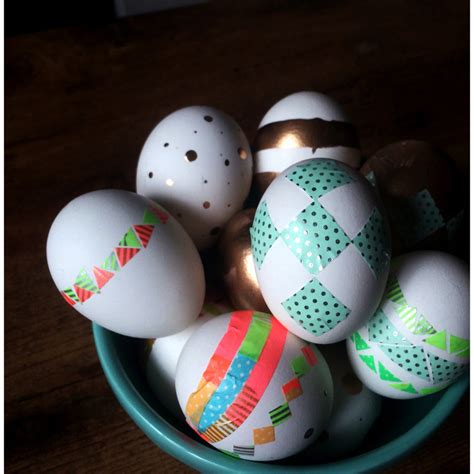 Diy Washi Tape Easter Eggs Haute Homebody