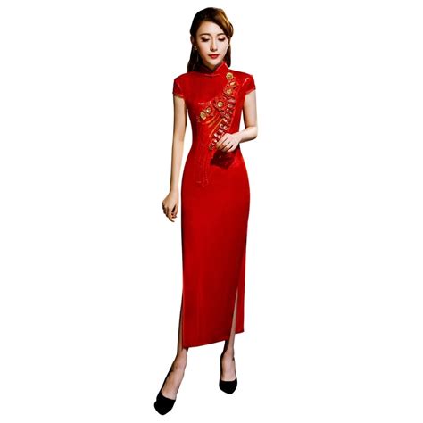 shanghai story red qipao chinese traditional dress bright silk fabrics chinese women s clothing
