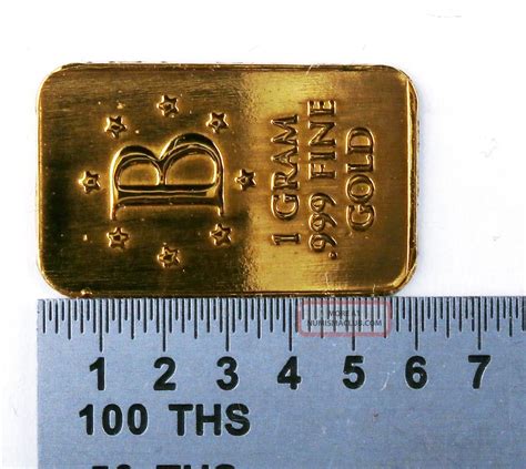 Gold 1 Gram 24k Pure Gold Benchmark Bullion Bar 999 Fine Pure Gold B
