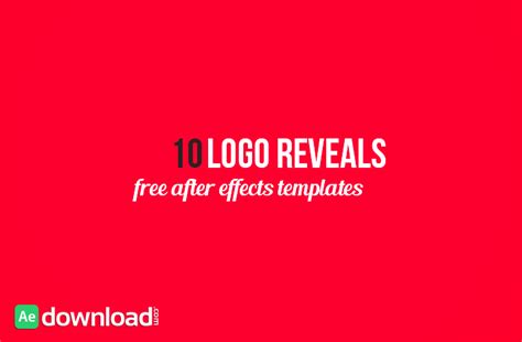 10 Best Logo Reveals Free After Effects Template Free After Effects