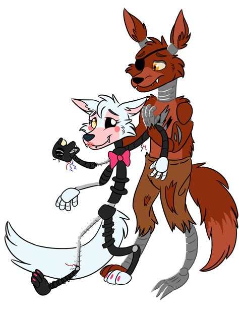 Foxy And Mangle Fnaf Foxy Fnaf Drawings Animal Drawin