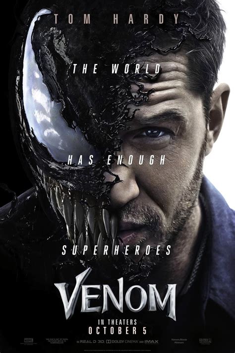 The Movie Poster For The Upcoming Film Venom With An Image Of A Man In