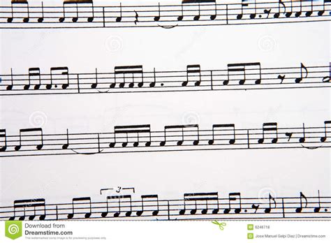 Cuadro De Notas Musicales Foto De Archivo Imagen De Plan 6246718