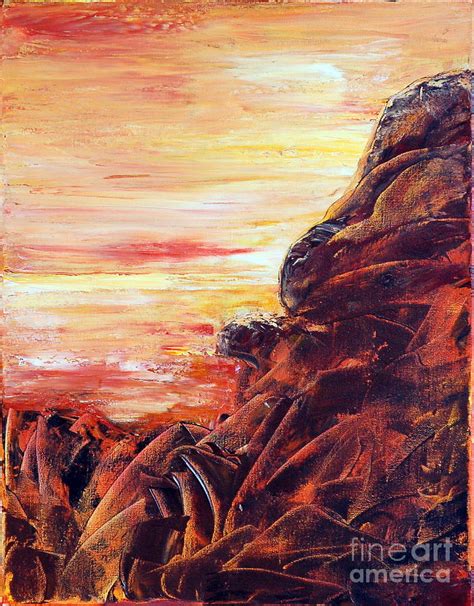 Rocky Landscape Painting By Teresa Wegrzyn
