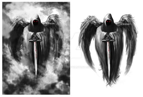 Grim Reaper Test 02 Raven Wings By Kikoeart On Deviantart