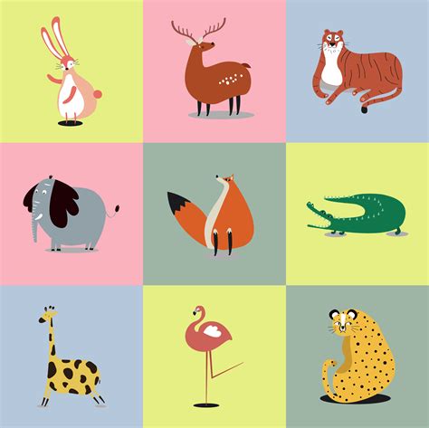 Collection Of Cute Wild Animals Illustrations Download Free Vectors Clipart Graphics And Vector Art