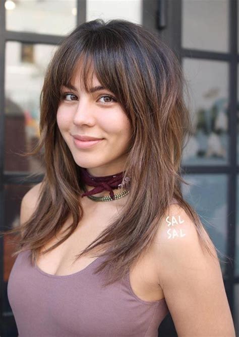 51 alluring medium length hairstyles and haircuts for women to try bangs with medium hair