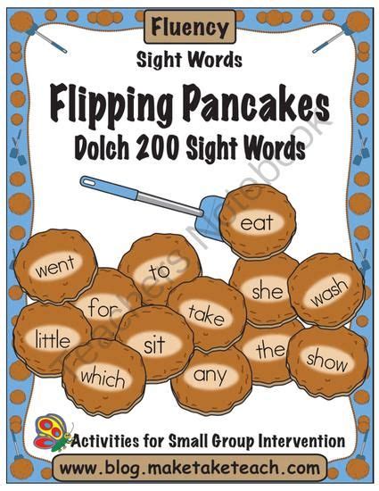 Flipping Pancakes Dolch 220 Sight Words From Make Take Teach On