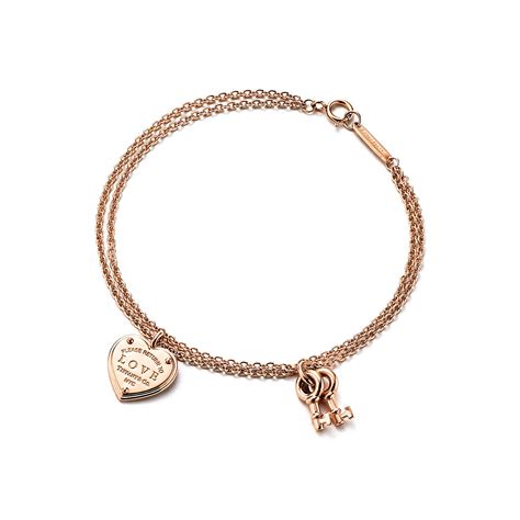 Return To Tiffany Love Heart Tag Key Bracelet In Rose Gold Tiffany And Co