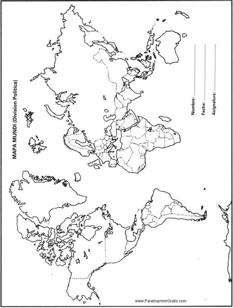 Mapa Mundi Para Imprimir