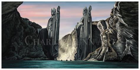 The Argonath Pillar Of Kings Lotr Digital Art Print Etsy Uk
