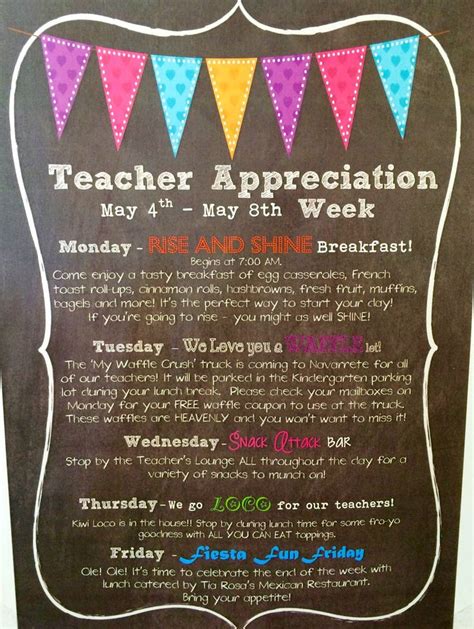 Teacher Appreciation Week Pto Ideas Teachersdays