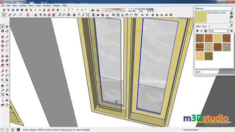 3 Sketchup Tutorial Adding Doors And Windows In Sketchup Model Youtube