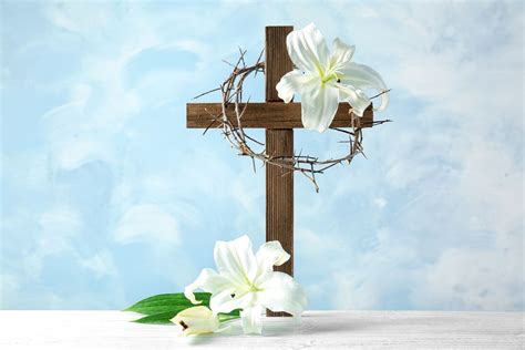 Easter Cross Crown Lilies Uk