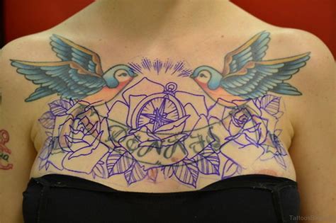 51 Attractive Compass Tattoo Design On Chest