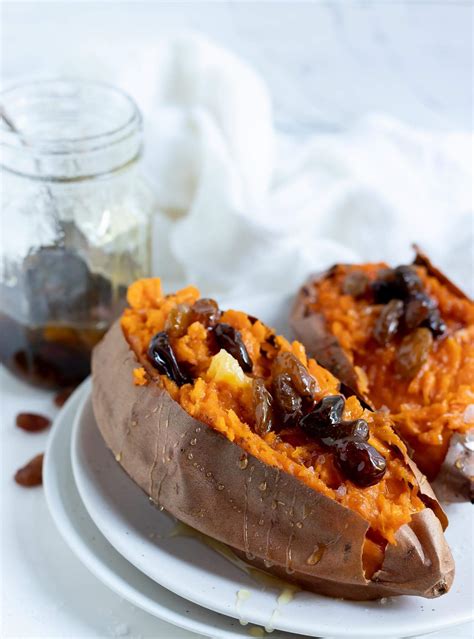 Sweet home, sweet honey (english title). Roasted Sweet Potatoes with Honey Raisins - WonkyWonderful