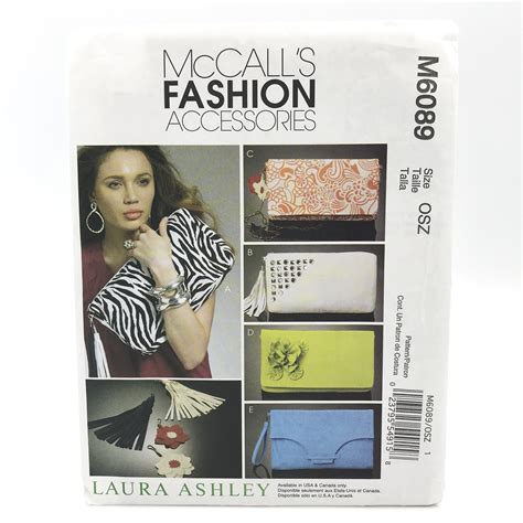 Mccalls 6089 Laura Ashley Clutch Bags And Wallet Uncut Sewing Etsy