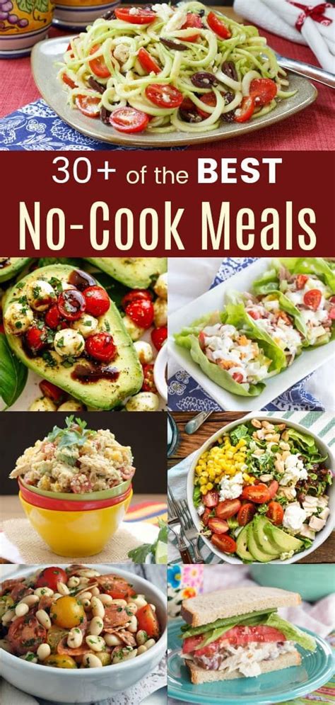 50 No Cook Meals Fast And Easy Recipes For Lunch And Dinner Artofit