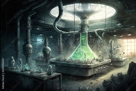 Digital Concept Art Featuring An Alien Research Facility In Area 51