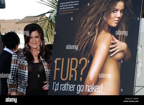 Khloe Kardashian Unveils Her New Peta Billboard Fur I D Rather Go