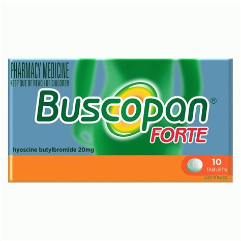 BUSCOPAN FORTE TAB 20MG 10 TABLETS X Medicines Treatments Stomach