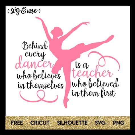 Free svg cutting files designed by jen goode. Dance Teacher Quote - SVG & Me