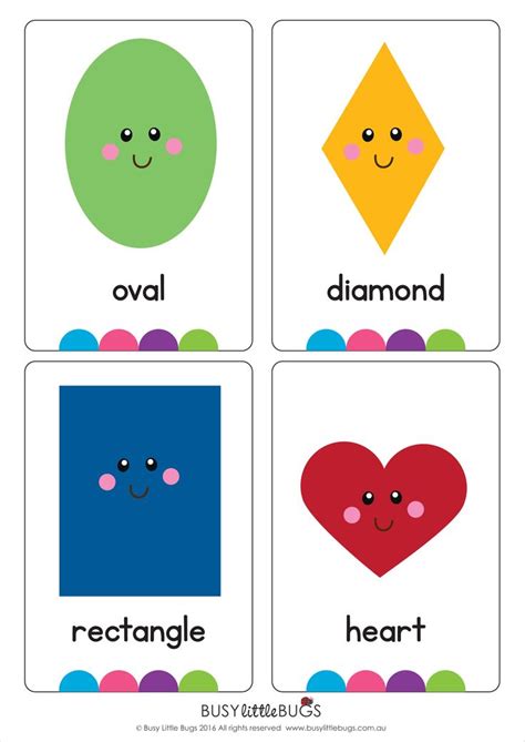 Shape Flash Cards Shapes Vocabulary Kids Activities