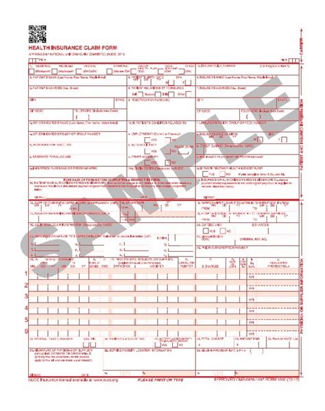 Hcfa 1500 Cms1500 Claim Form For Laser Printers 2500 Forms